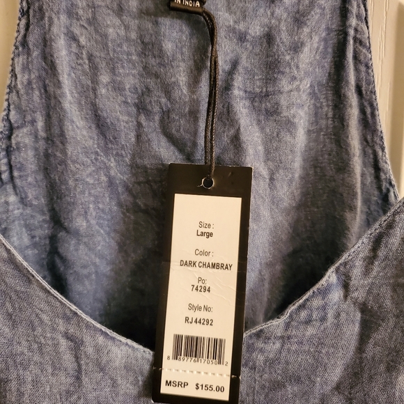 Chambray Embroidered Sun Dress - Picture 3 of 4